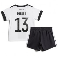 Germany Thomas Muller #13 Replica Home Minikit World Cup 2022 Short Sleeve (+ pants)
